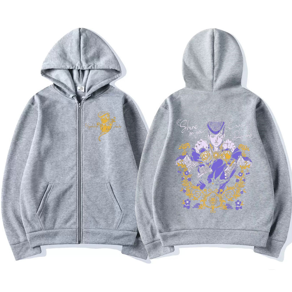 Hoodie Ritsleting Anime Jojo B - Mens Fashion Zip Up Hoodies ulasan dan harga