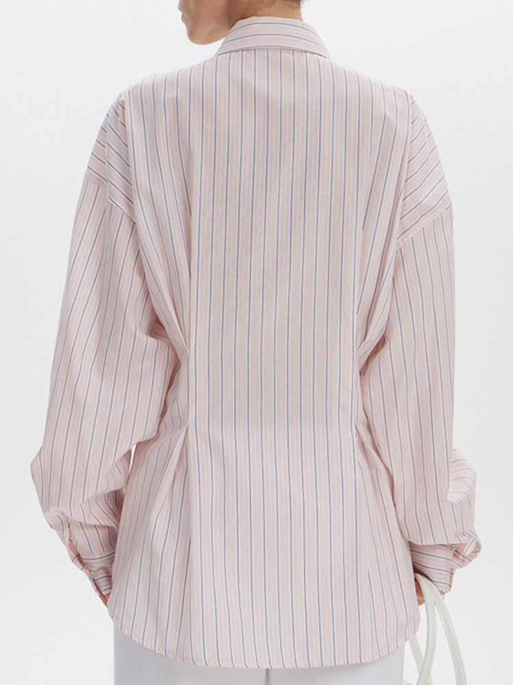YERMORA Blus Kasual Singkat De - Men'S Fashion Pink Shirt ulasan dan harga