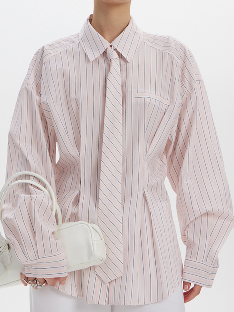 YERMORA Blus Kasual Singkat De - Men'S Fashion Pink Shirt ulasan dan harga