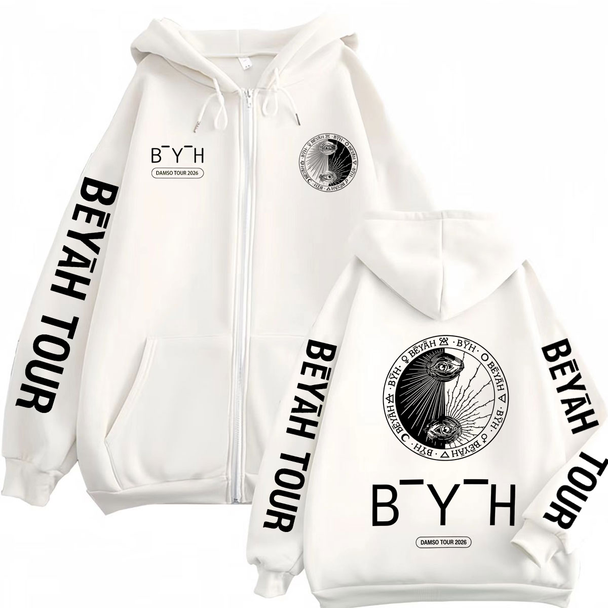 Rapper Damso Beyah Tour 2026 M - Mens Fashion Zip Up Hoodies ulasan dan harga