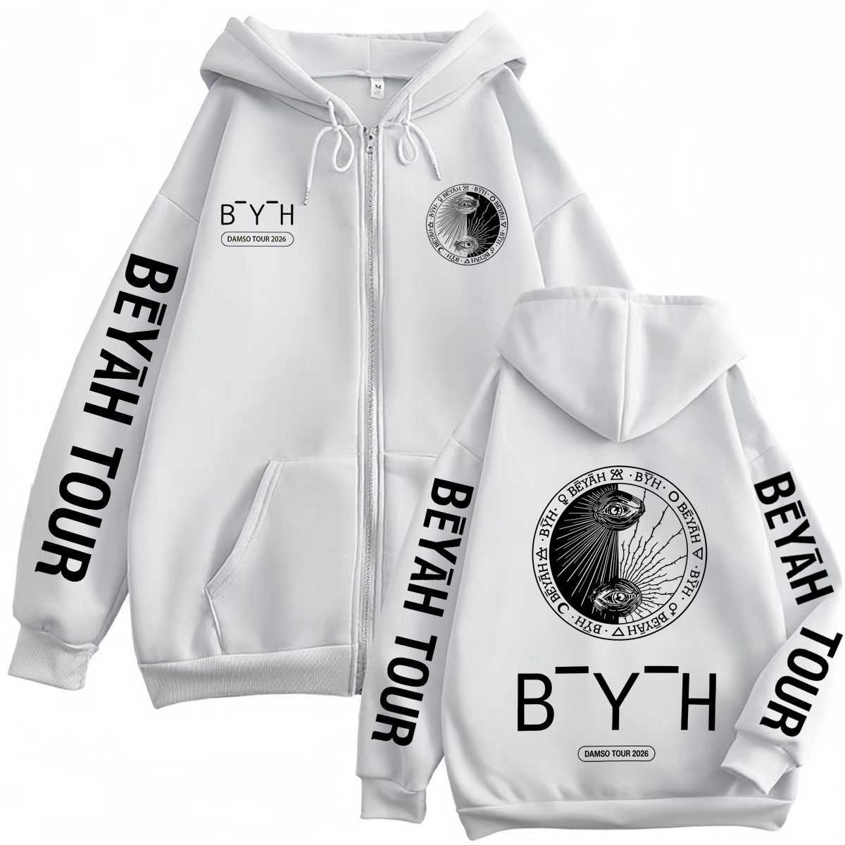 Rapper Damso Beyah Tour 2026 M - Mens Fashion Zip Up Hoodies ulasan dan harga