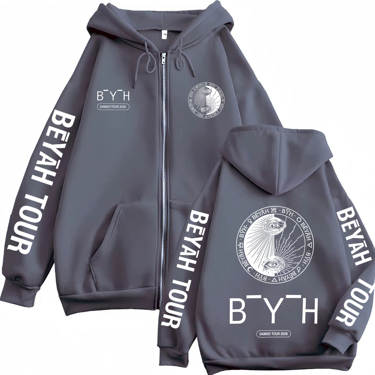 Rapper Damso Beyah Tour 2026 M - Mens Fashion Zip Up Hoodies ulasan dan harga