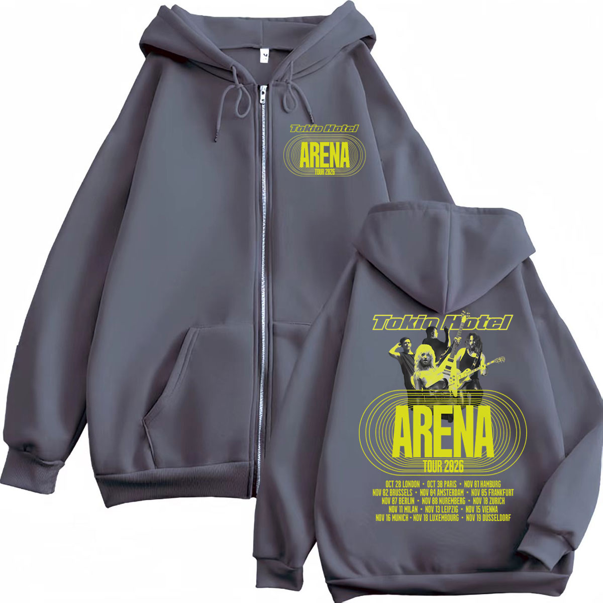 Tokio Hotel Arena Tour 2026 Ho - Mens Fashion Zip Up Hoodies ulasan dan harga