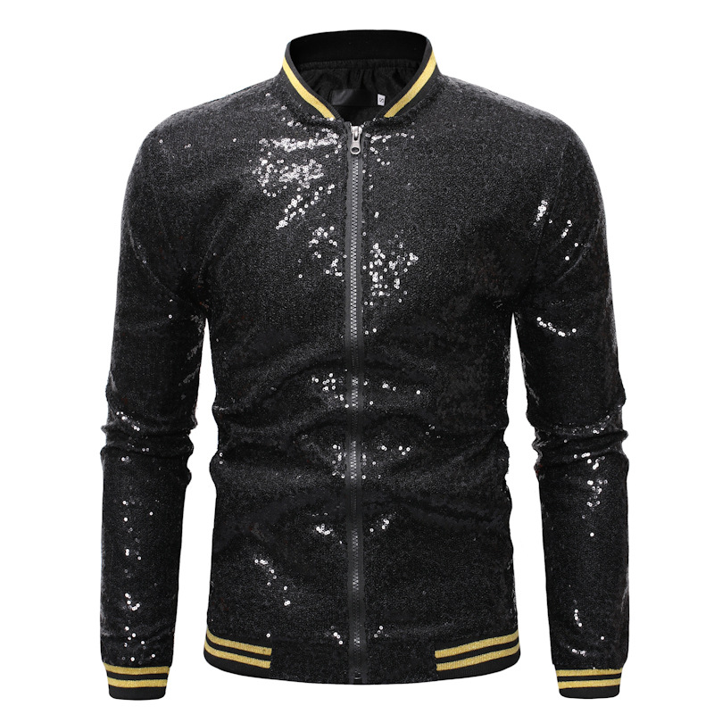 Jaket Bomber berkilau payet me - Mens Fashion Bomber Jacket ulasan dan harga
