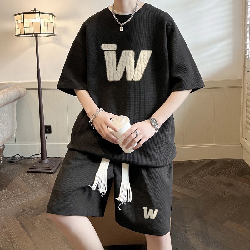 Kaus Lengan Pendek Tekstur Waf - Men'S Fashion And Style ulasan dan harga