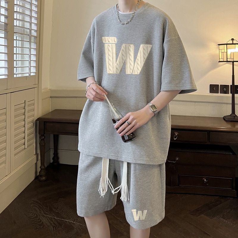 Kaus Lengan Pendek Tekstur Waf - Men'S Fashion And Style ulasan dan harga