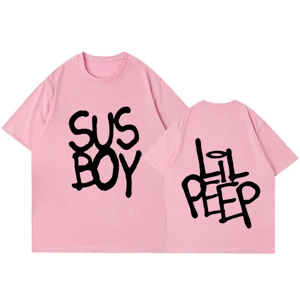 Kaus Merah Muda Hot Rapper Lil - Men'S Fashion Pink Shirt ulasan dan harga