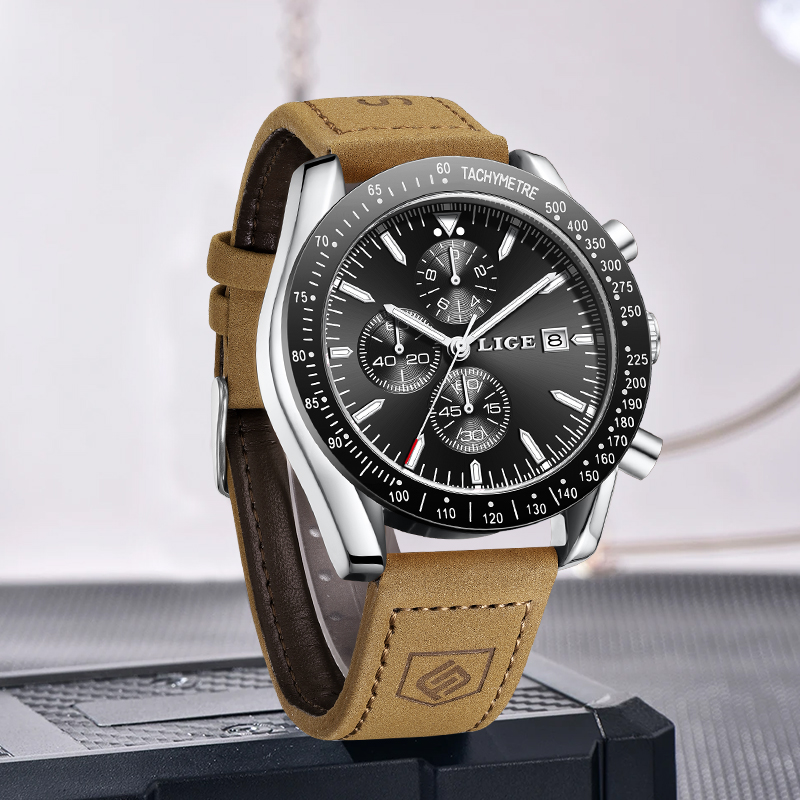 LIGE Jam Tangan Pria Kuarsa Lu - Belt Mens Fashion ulasan dan harga