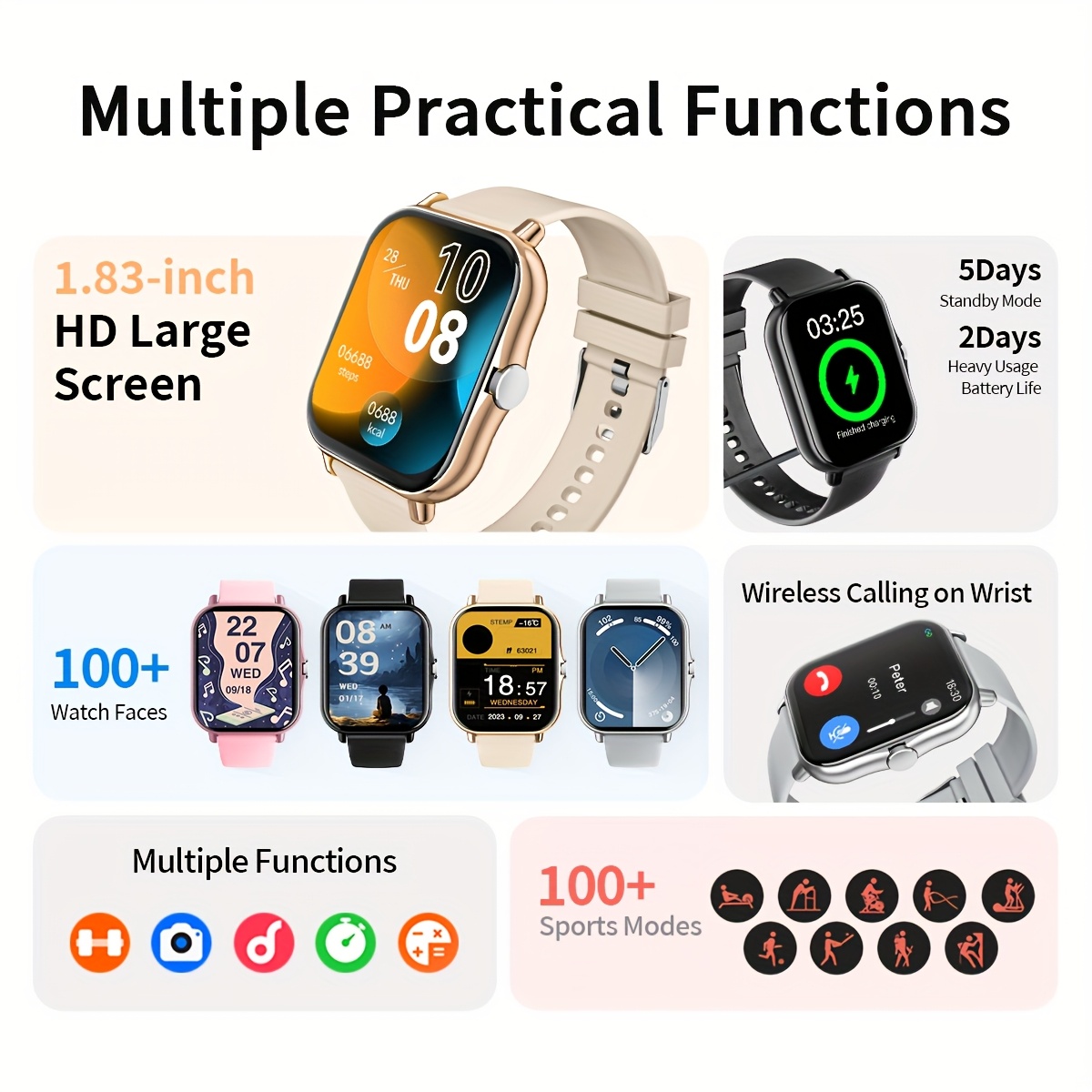 Jam Tangan Pintar 1,83 Inci un - Men'S Fashion App ulasan dan harga