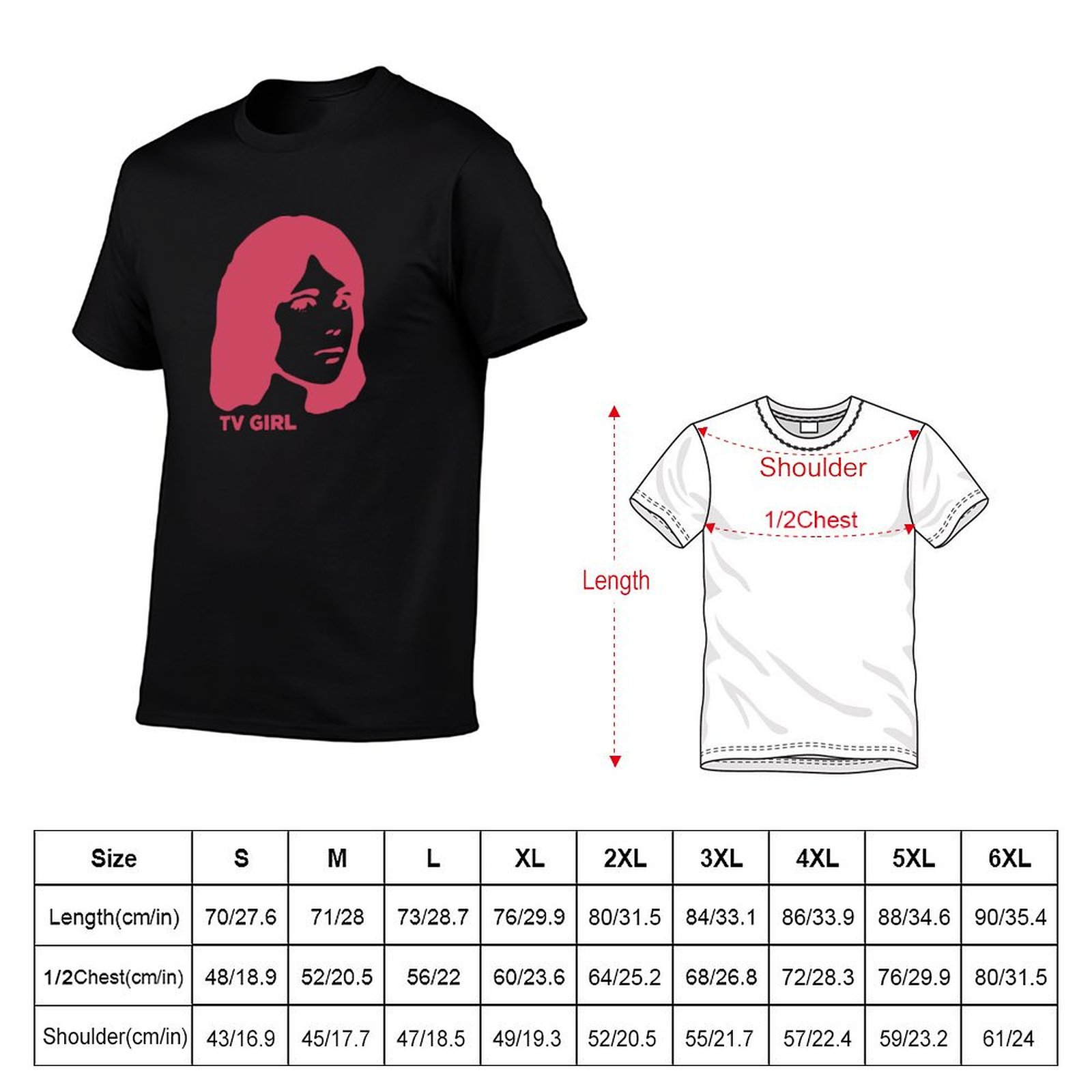 Kaos T-Shirt Logo TV Girl Pink - Men'S Fashion Pink Shirt ulasan dan harga