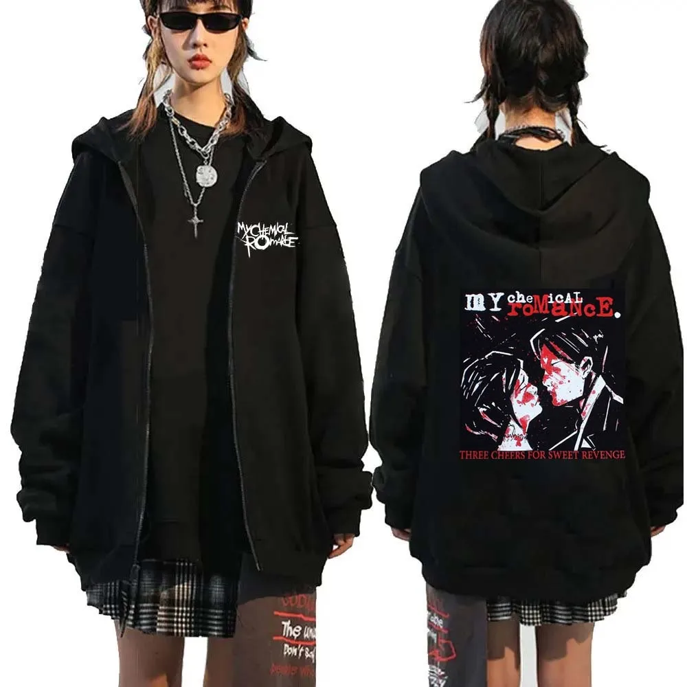 Rock Band My Chemical Romance  - Mens Fashion Zip Up Hoodies ulasan dan harga