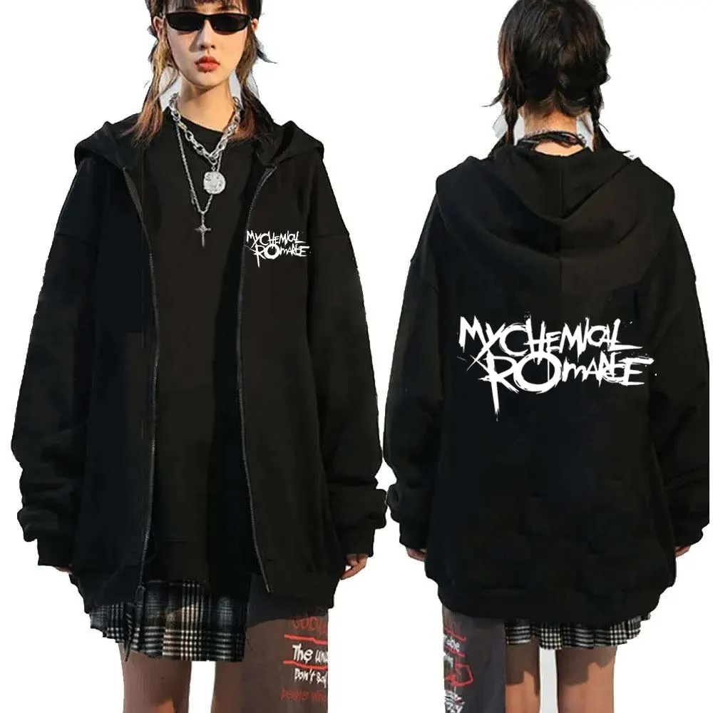 Rock Band My Chemical Romance  - Mens Fashion Zip Up Hoodies ulasan dan harga
