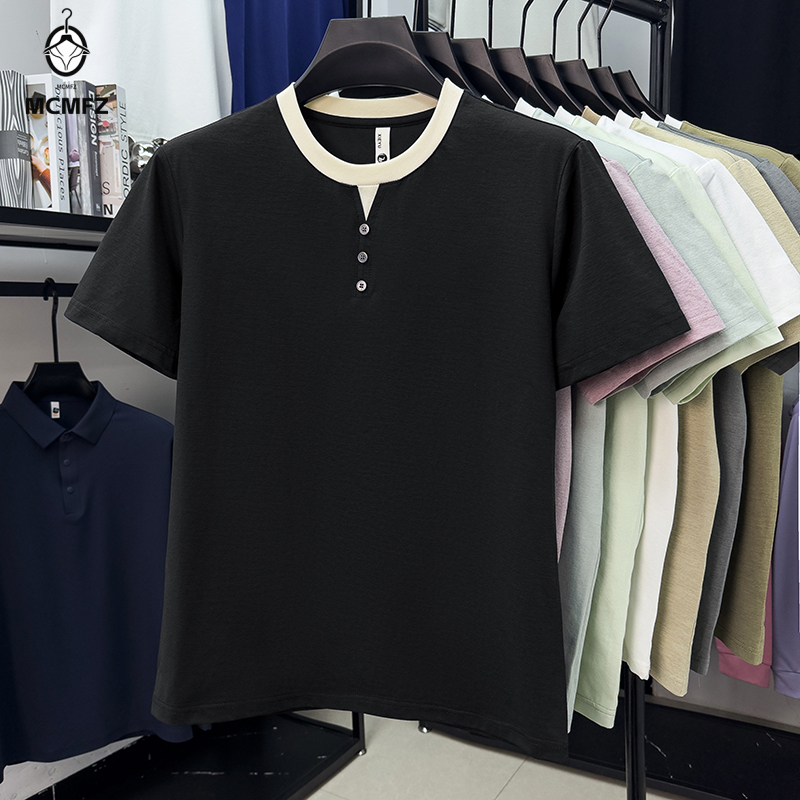Kaos Henley Lengan Pendek Kasu - Men'S Fashion And Style ulasan dan harga