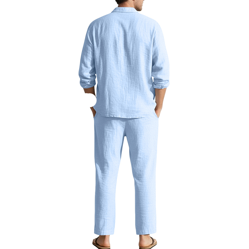 Set Kasual Linen Musim Semi Mu - Men'S Fashion Loose Pants ulasan dan harga