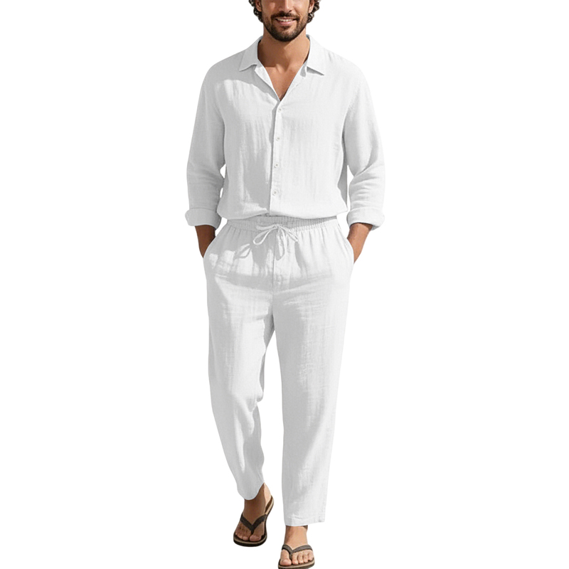 Set Kasual Linen Musim Semi Mu - Men'S Fashion Loose Pants ulasan dan harga
