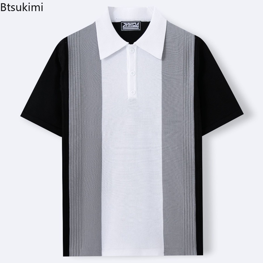 Kaos Polo Lengan Pendek Rajut  - Men'S Fashion Golf Clothing ulasan dan harga