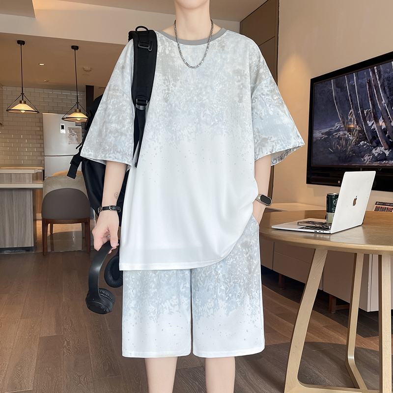 【Celana 5-Poin Terbaik】Set Kao - Men'S Fashion Loose Pants ulasan dan harga